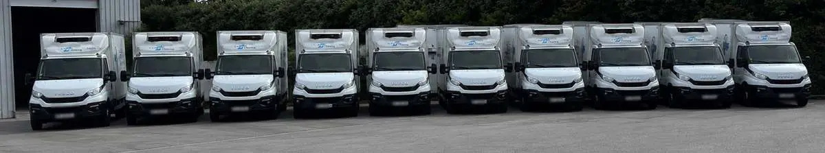 Ligne de véhicules frigorifiques Iveco de la flotte Vannes Express