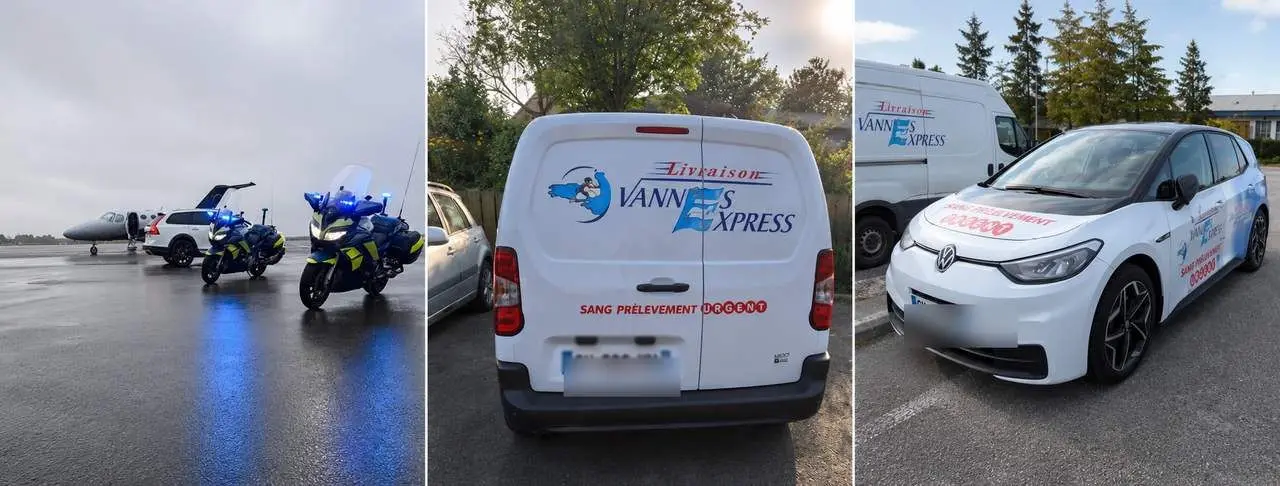 Transport de sang urgent Vannes Express : escorte, fourgon et véhicule dédiés aux prélèvements